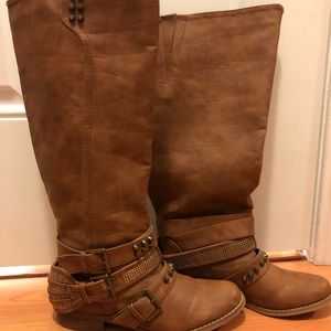 Tall brown boots